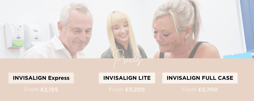 Invisalign Prices Invisalign express - from £2,195 Invisalign lite - from £3,200 Invisalign full case - from £3,700 Stafford Dental Practice